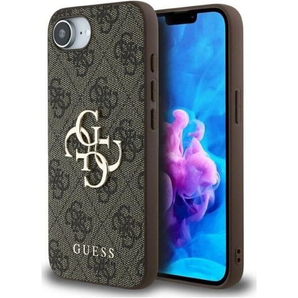 Etui Guess 4G Big Logo do iPhone 16e     brązowy