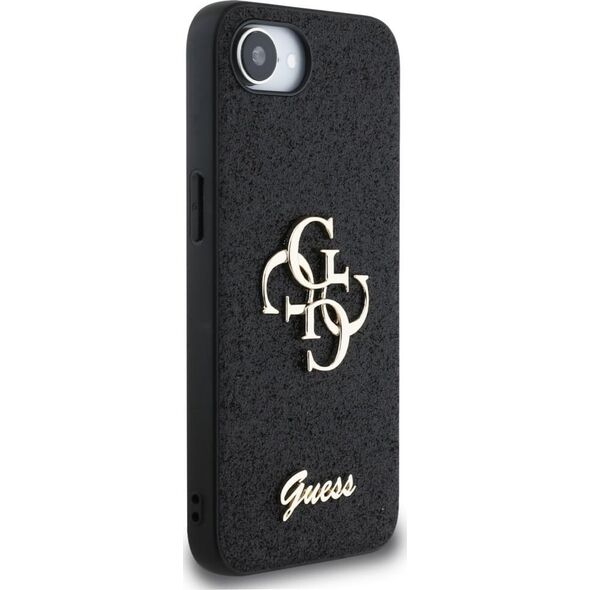 Etui Guess Fixed Glitter Big 4G do       iPhone 16e czarny