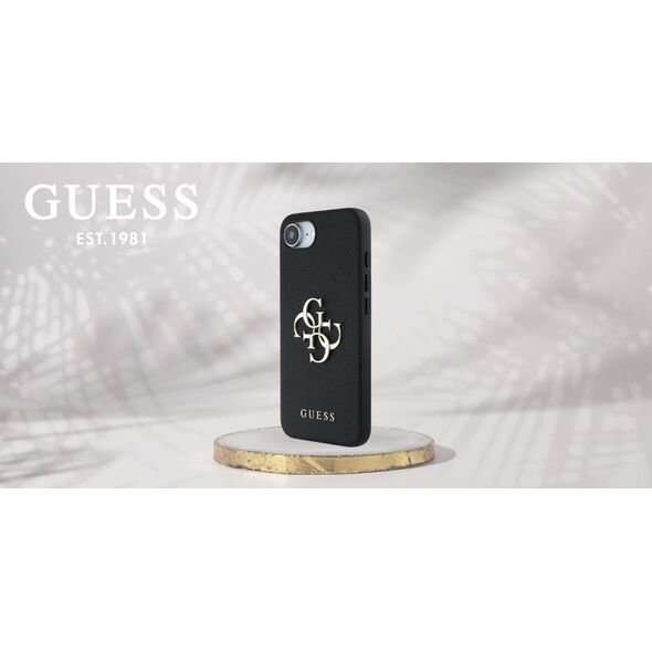 Etui Guess Grained Big 4G Logo Small     Classic Logo do iPhone 16e czarny