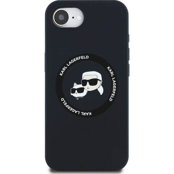Etui Karl Lagerfeld Silicone             Karl&Choupette Heads MagSafe do iPhone 16e czarny