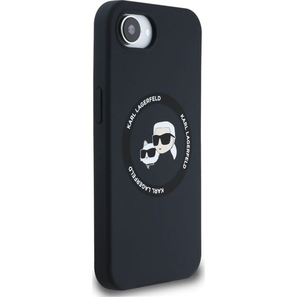 Etui Karl Lagerfeld Silicone             Karl&Choupette Heads MagSafe do iPhone 16e czarny