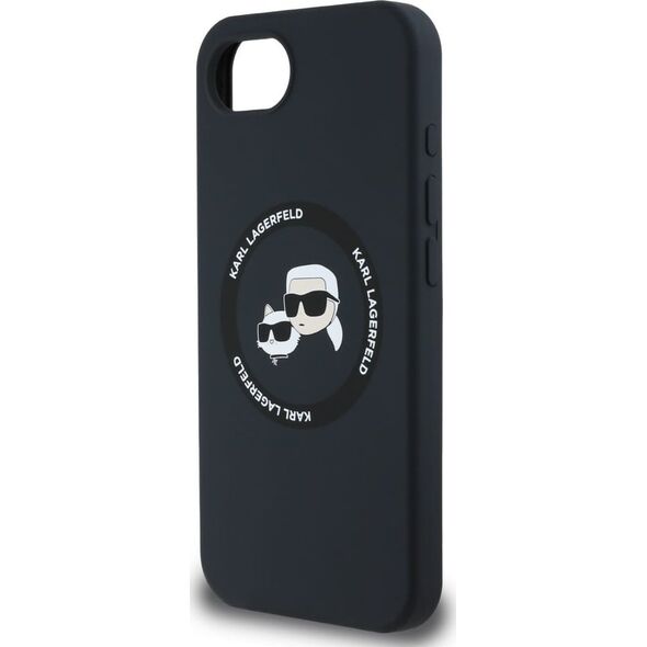 Etui Karl Lagerfeld Silicone             Karl&Choupette Heads MagSafe do iPhone 16e czarny