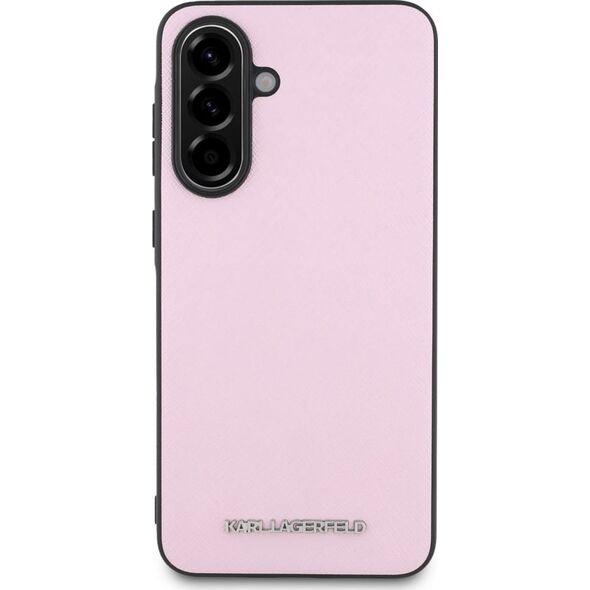 Etui Karl Lagerfeld Saffiano Metal Logo  do Samsung Galaxy A56 różowy
