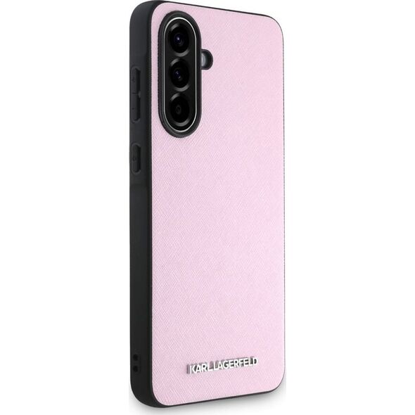 Etui Karl Lagerfeld Saffiano Metal Logo  do Samsung Galaxy A56 różowy