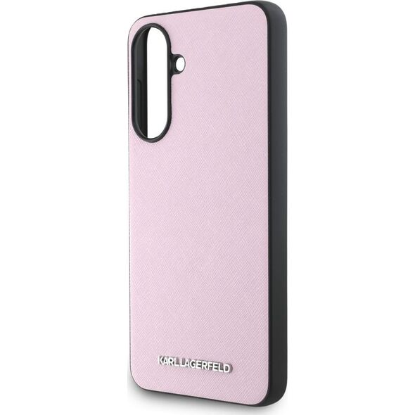 Etui Karl Lagerfeld Saffiano Metal Logo  do Samsung Galaxy A56 różowy