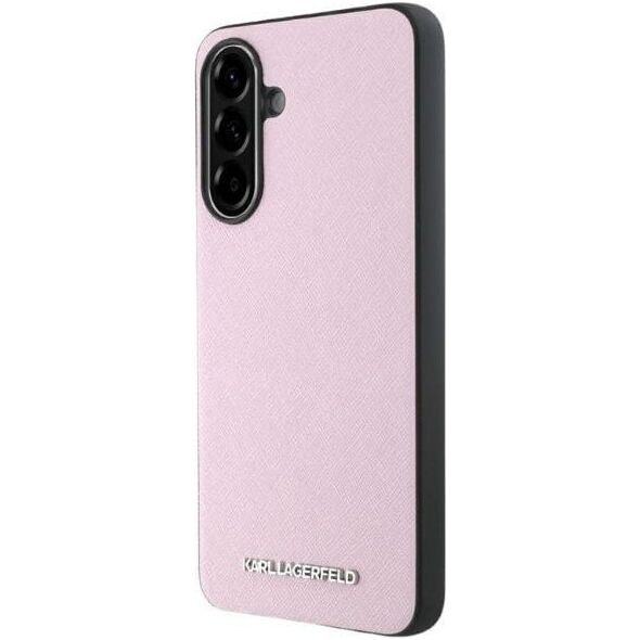 Etui Karl Lagerfeld Saffiano Metal Logo  do Samsung Galaxy A56 różowy