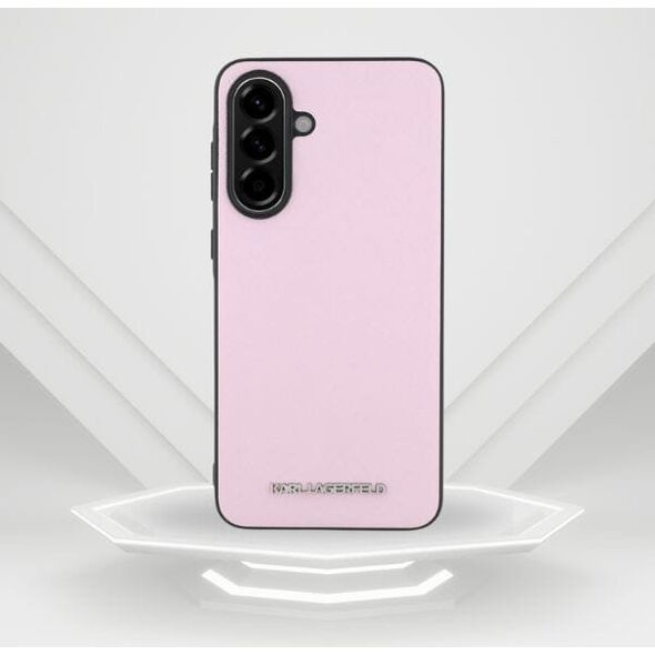 Etui Karl Lagerfeld Saffiano Metal Logo  do Samsung Galaxy A56 różowy