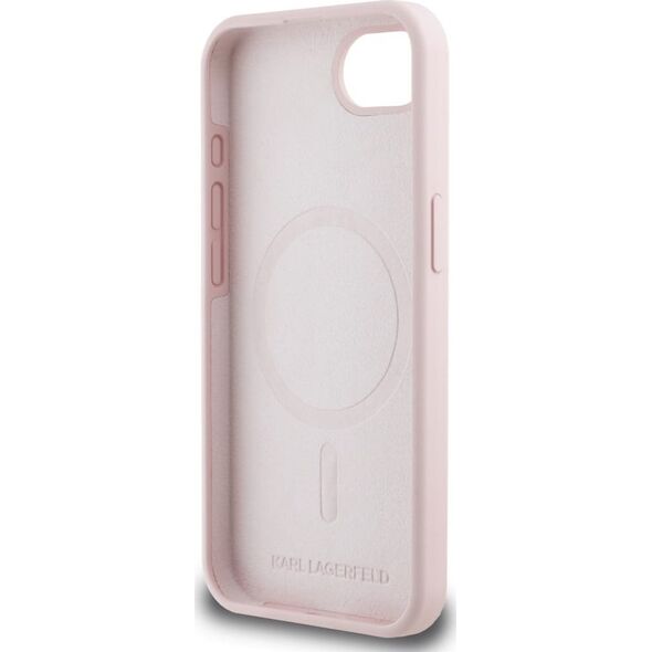 Etui Karl Lagerfeld Silicone             Karl&Choupette Heads MagSafe do iPhone 16e różowy
