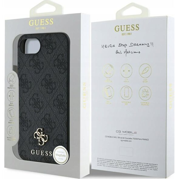 Case Guess 4G Small 4G and Classic MagSafe for iPhone 16e black