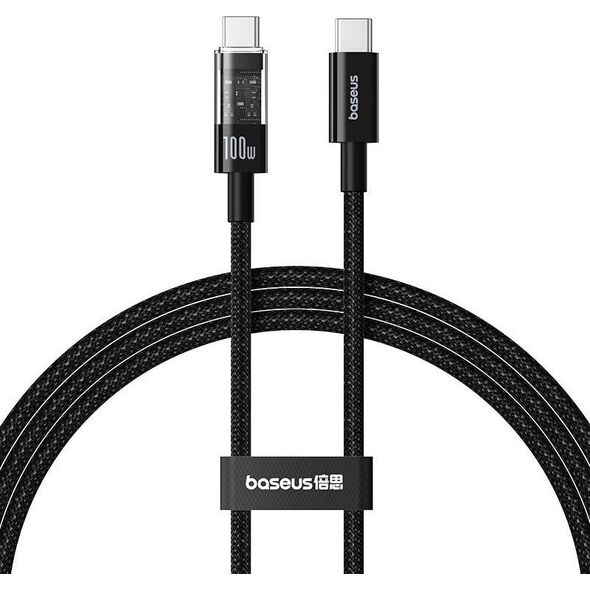 Καλώδιο Baseus Gem Τύπος C-Τύπος C 100W 1μ (μαύρο)