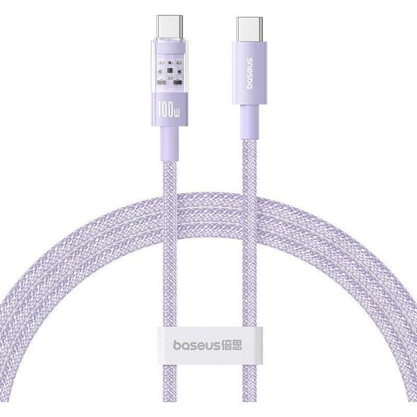 Καλώδιο Baseus Gem Τύπου C-Τύπου C 100W 1m (μωβ)