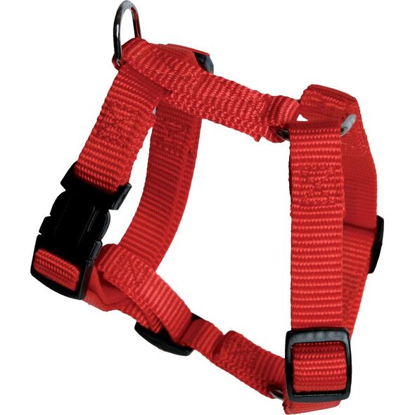 ZOLUX Szelki dla psa nylonowe taśma 20/35cm 10mm kol. czerwony