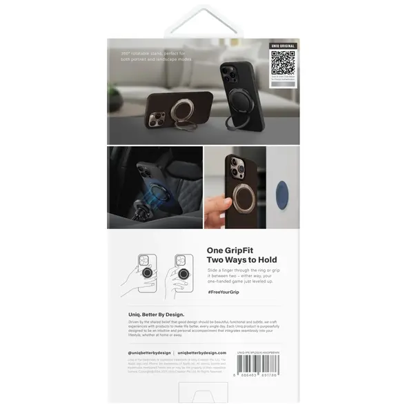 UNIQ Keva Air Apple iPhone 16 Pro Max Magclick Charging GripFit brown