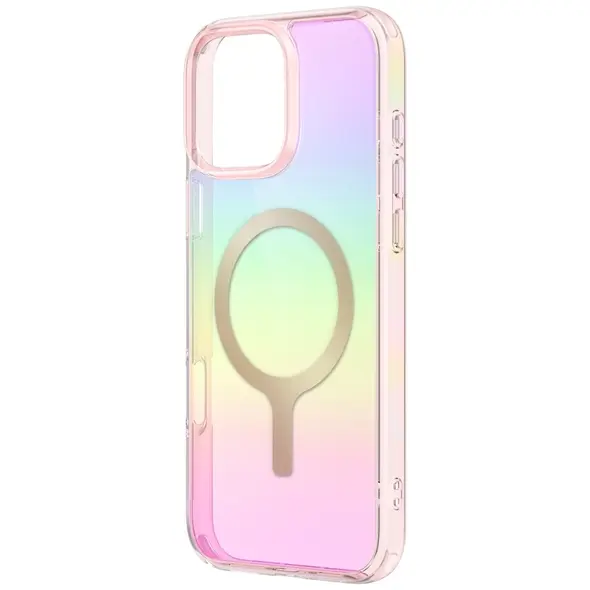 UNIQ Iridescia Apple iPhone 16 Pro Max Magclick Charging pink prism