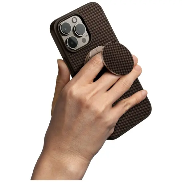UNIQ Keva Air Apple iPhone 16 Pro Max Magclick Charging GripFit brown