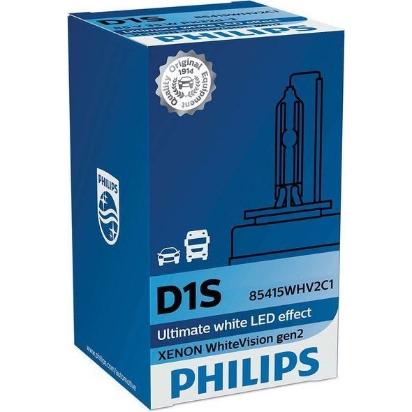 Philips ŻARÓWKA XENONOWA D1S 85V/35W +120% 5000K PHILIPS WHITEVISION GEN2