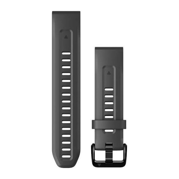 Garmin Pasek silikonowy na nadgarstek QuickFit 20 (grafitowy / czarna sprzączka) (010-13102-01)