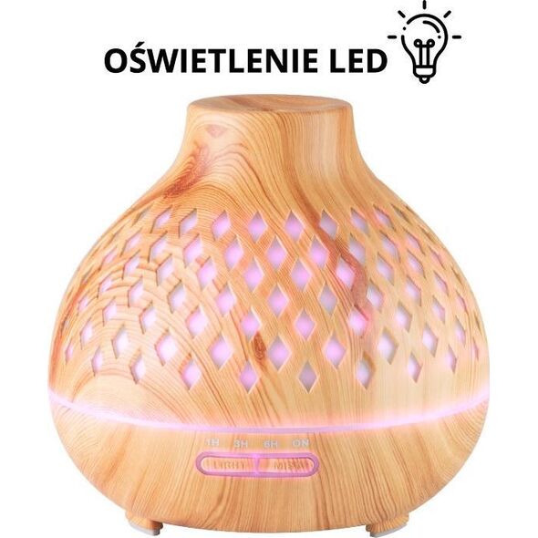 Dyfuzor zapachowy Activeshop AROMA DYFUZOR NAWILŻACZ POWIETRZA SPA 10 LIGHT WOOD 400ML + TIMER