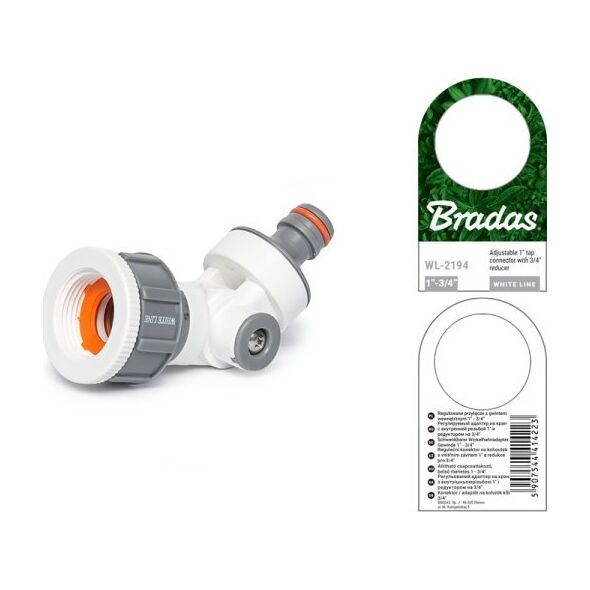 Bradas WHITE LINE Przyłącze regulowane na kran GW 1" / 3/4"