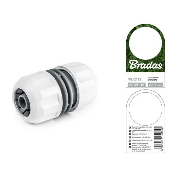 Bradas WHITE LINE Reparator UNIVERSAL do węża 1/2", 5/8", 3/4"