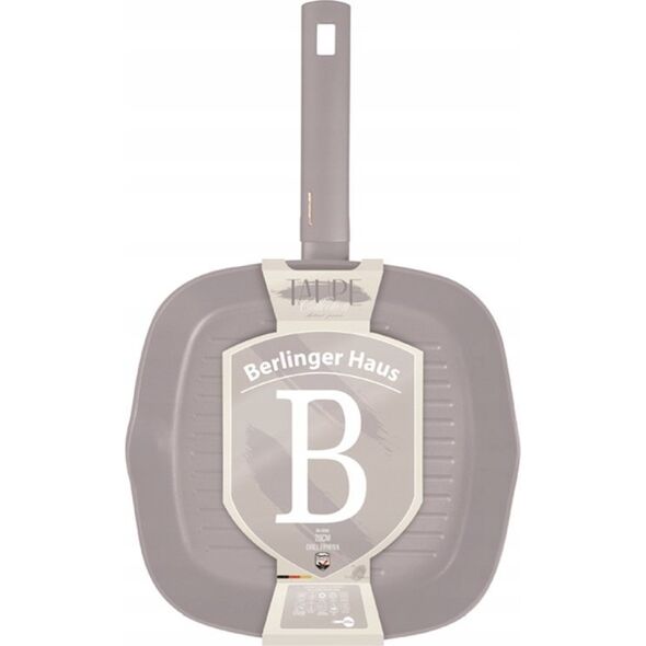 PATELNIA GRILLOWA TYTANOWA 28cm BERLINGER HAUS BH-8096 TAUPE