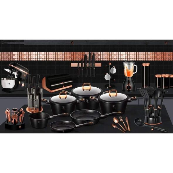 STOJAK OBROTOWY NA PRZYPRAWY 12 POJEMNIKÓW BERLINGER HAUS BH-8559 BLACK ROSE