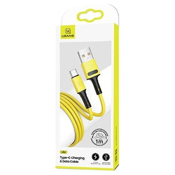 Kabel USB Usams USB-A - USB-C 1 m Żółty (69876-uniw)