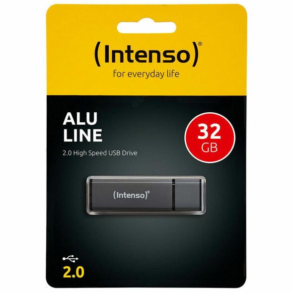 Intenso USB 2.0 Stick 32GB Alu Line Anthracite (3521481) (NSO3521481) έως 12 άτοκες Δόσεις