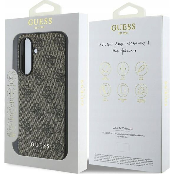 Guess 4G Charms Collection Case for Samsung Galaxy A36 Brown