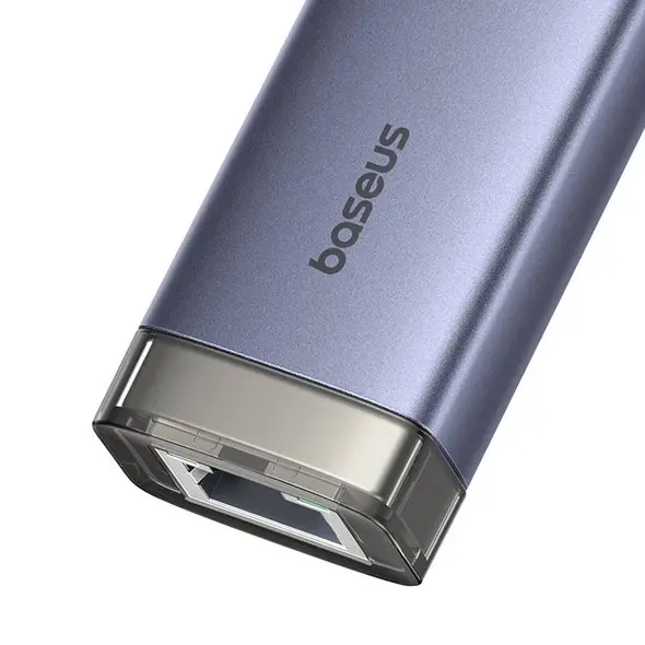Baseus UltraJoy Hub 4in1 USB-A, USB-C / 3xUSB-A 3.0 + USB-C + RJ45 (grey)