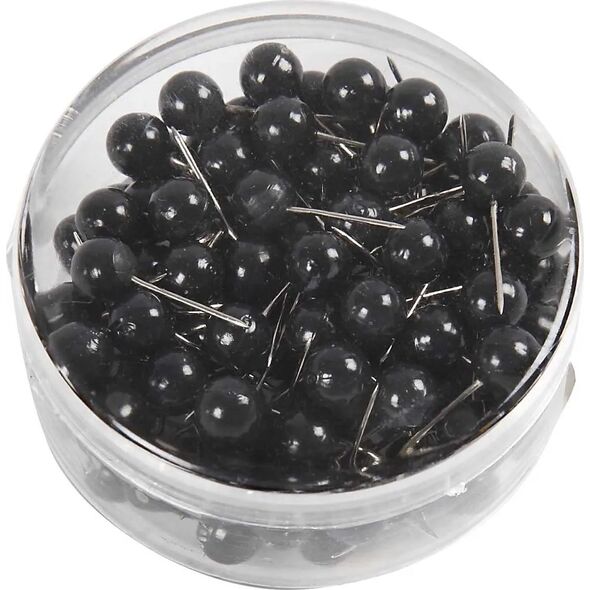 Καρφίτσα NAGA 15mm μαύρη (100)