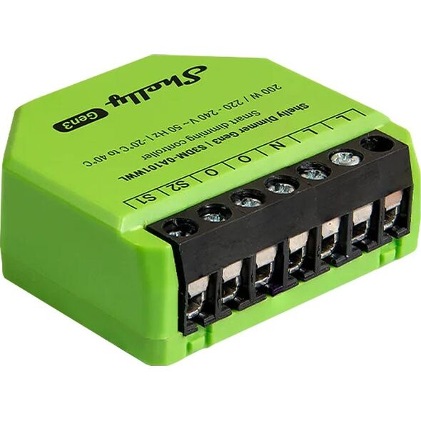 Shelly Ρελέ "Dimmer Gen3" LED ελεγκτής φωτός με λειτουργία μέτρησης ενδοδαπέδιας εγκατάστασης