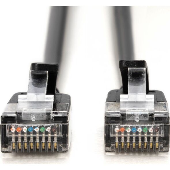 Digitus CAT 6A κατηγορία Ea, F/FTP, καλώδιο patch, Cu, LSZH, AWG 32/7, μήκος: 1 m, μαύρο