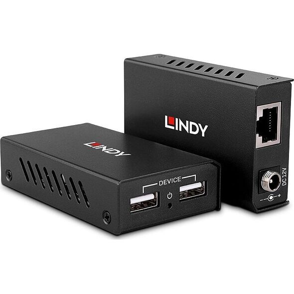 Lindy 43408 επέκταση AV Πομπός και δέκτης AV Μαύρο