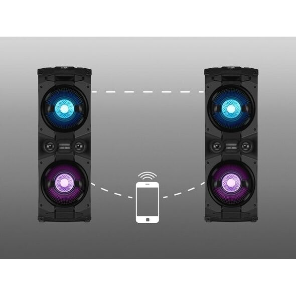 SVEN PS-1500 ηχείο ισχύος μαύρο (500W, Bluetooth, FM, USB, LED)