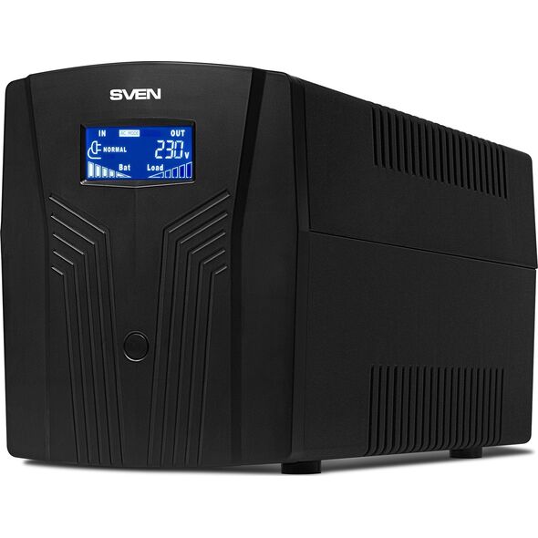 Αδιάλειπτη παροχή ρεύματος SVEN Pro 1500, 900W, LCD, USB, RG-45, 3 υποδοχές euro