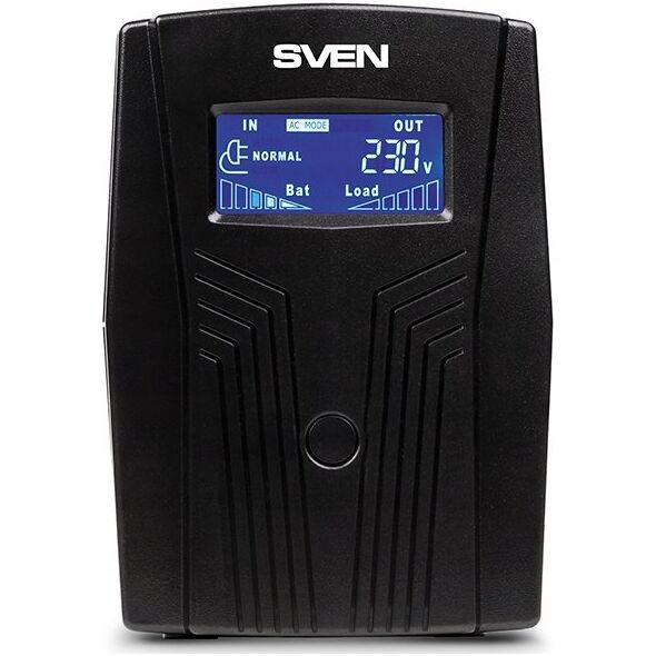 Αδιάλειπτη παροχή ρεύματος Sven Pro 650, 390W, LCD, USB, RG-45, 2 υποδοχές euro
