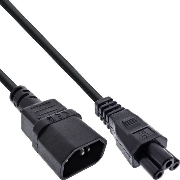 Καλώδιο τροφοδοσίας InLine®, υποδοχή C14 σε βύσμα C5, μαύρο, 3m
