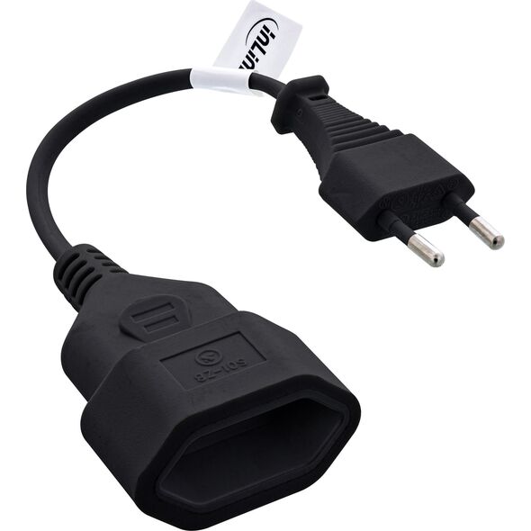 Επέκταση Euro InLine®, Eurostecker σε Eurokupplung, μαύρο, 0,2m