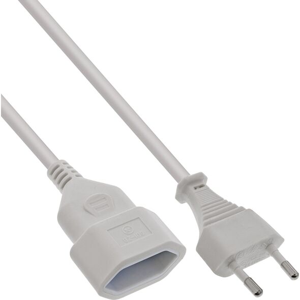 Προέκταση Euro InLine®, Eurostecker an Eurokupplung, λευκό, 0,2m