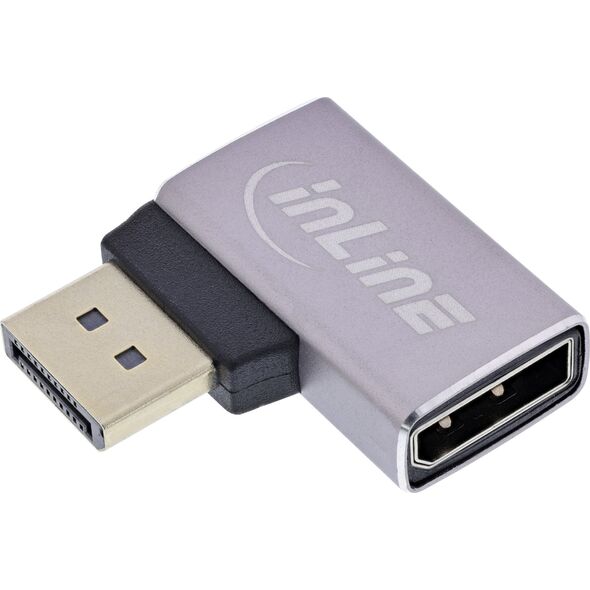InLine® DisplayPort 1.4 Adapter, DisplayPort αρσενικό / θηλυκό, 90° αριστερά, 8K UHD