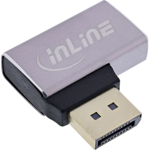 InLine® DisplayPort 1.4 Adapter, DisplayPort αρσενικό / θηλυκό, 90° αριστερά, 8K UHD