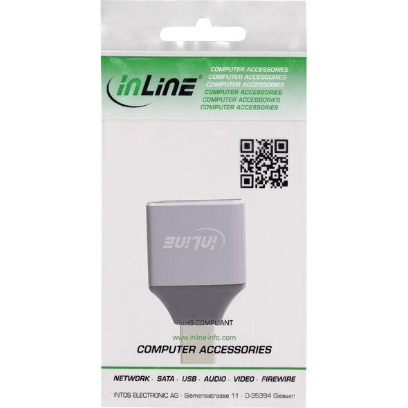 Προσαρμογέας InLine® DisplayPort 1.4, Υποδοχή DisplayPort / Βύσμα Mini Displayport,