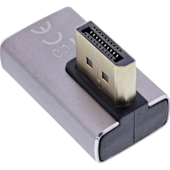 InLine® DisplayPort 1.4 Adapter, DisplayPort St/ Bu, 90° κάθετα δεξιά, 8K UHD