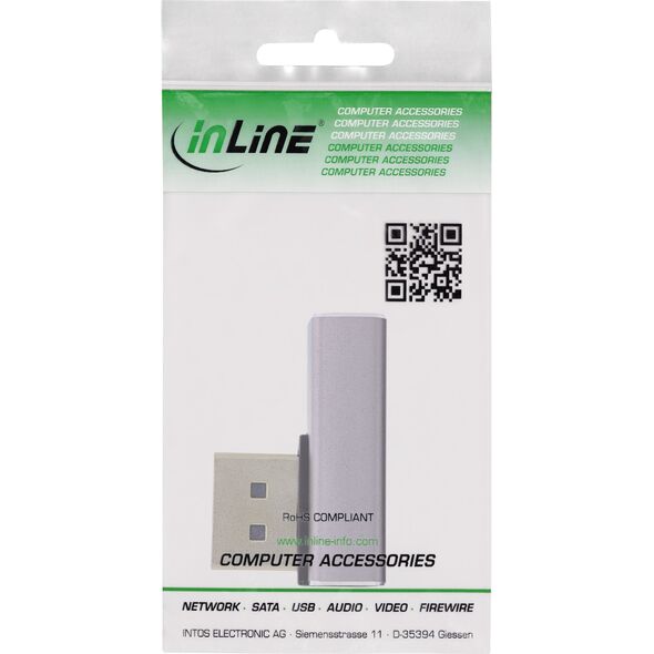 InLine® DisplayPort 1.4 Adapter, DisplayPort St/ Bu, 90° κάθετα αριστερά, 8K UHD