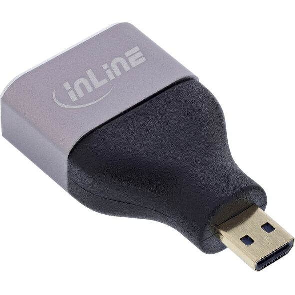 InLine® HDMI Προσαρμογέας, HDMI A Θηλυκό / Micro HDMI D Αρσενικό, 8K UHD