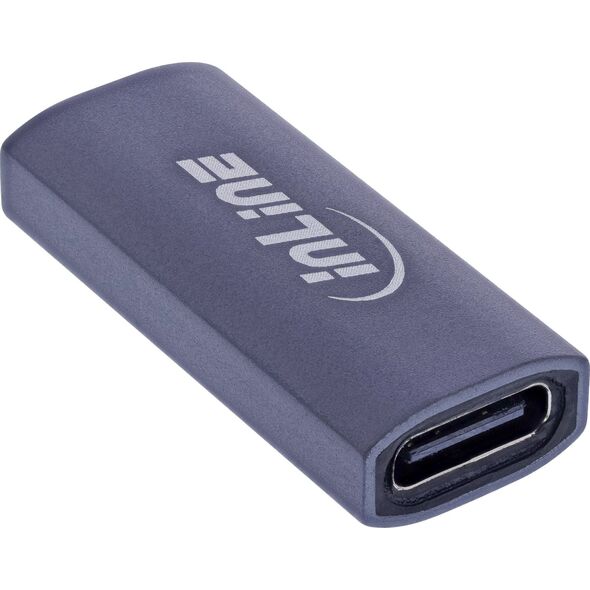 Προσαρμογέας InLine® USB4, Υποδοχή USB-C/Υποδοχή, Αλουμίνιο, γκρι