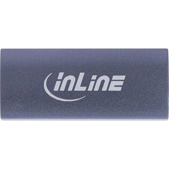 Προσαρμογέας InLine® USB4, Υποδοχή USB-C/Υποδοχή, Αλουμίνιο, γκρι