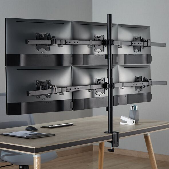 InLine® Επιτραπέζια βάση, για 6x LCD-/LED-οθόνη έως 81cm (32"), μέγιστο βάρος 7kg
