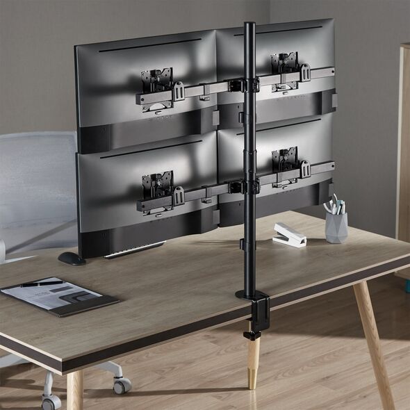 Επιτραπέζια βάση InLine®, για 4x LCD-/LED-οθόνη έως 81cm (32"), μέγιστο βάρος 9kg